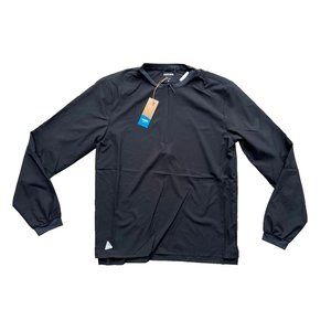 Hoka One One 1/2 Zip Wind Shell Lightweight Top Black ( S )